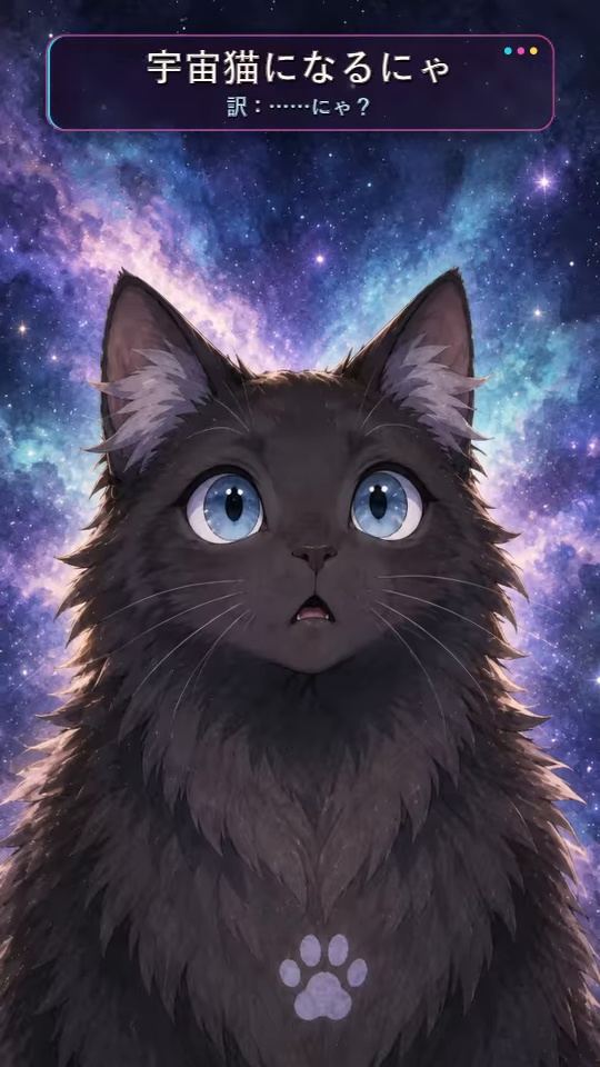 宇宙猫になるにゃのミュージックビデオポスター